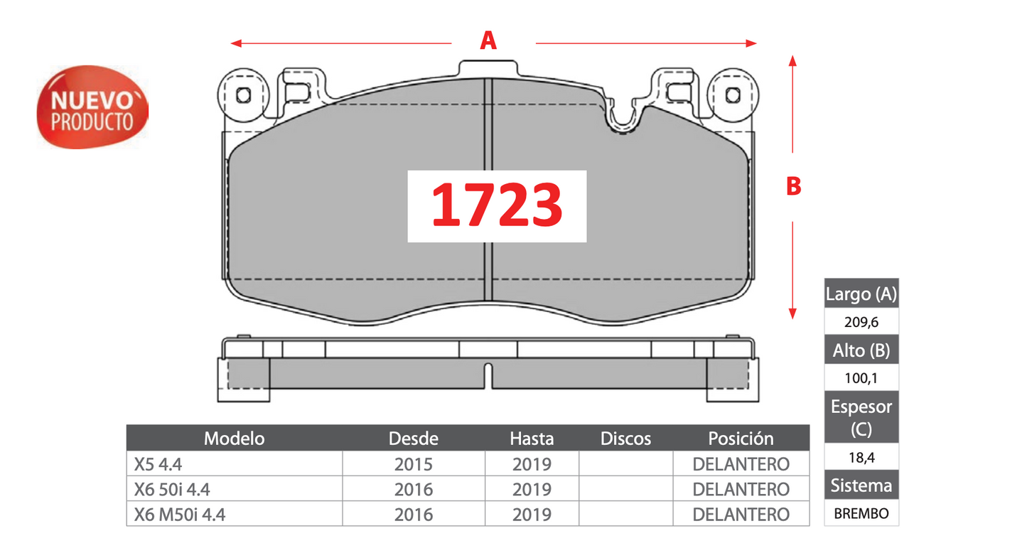 Pastilla de Freno AP BMW X5/X6 (4.4)
