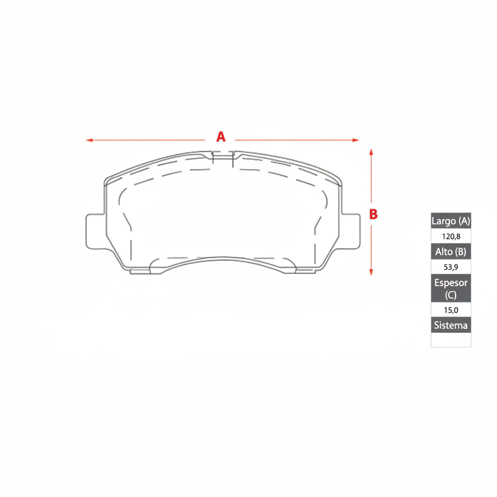 Pastilla de Freno GTX GOLD CERAMIC Changan (S100, MS201) - Delantera